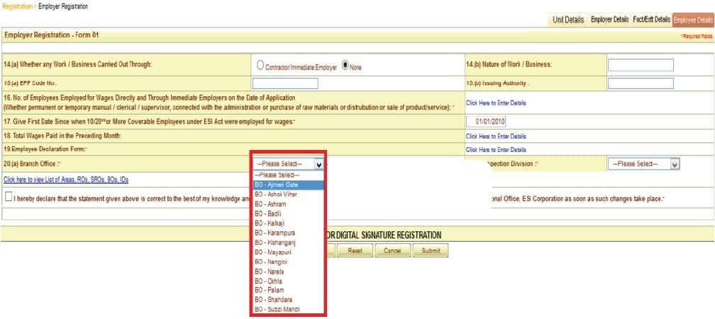 esic online registration 2023