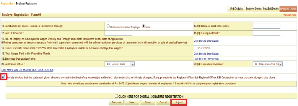 esic online registration 2023