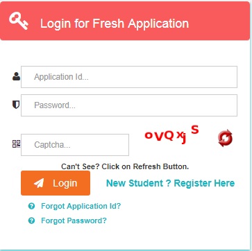 login for fresh application