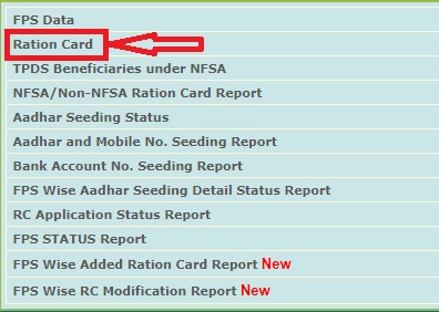 Click on Ration Card