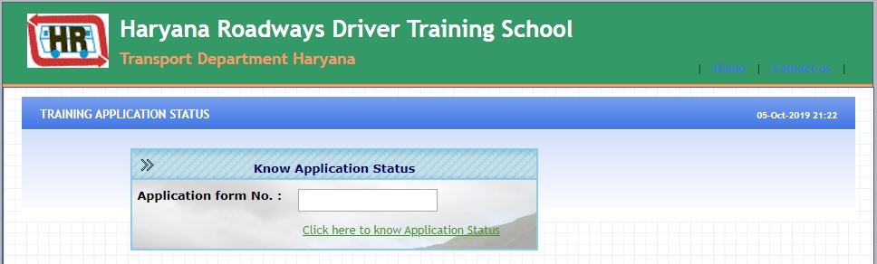 haryana roadways driver license training application status