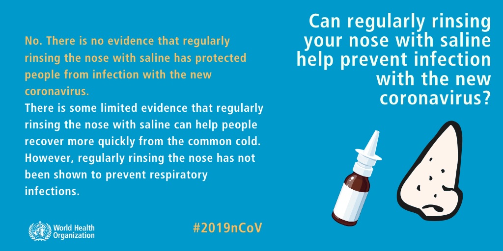 Can regularly rinsing your nose with saline help prevent infection with the new coronavirus?