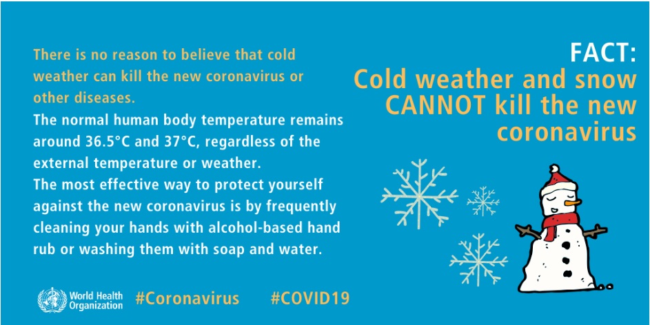 Cold weather and snow can not kill the new coronavirus