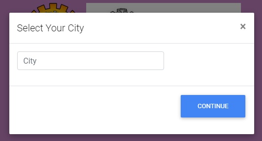 select the city