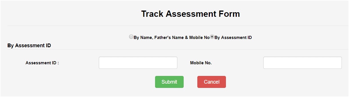 track assessment form