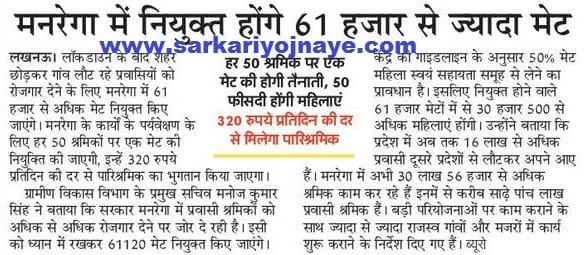 mgnrega 61000 mate vacancy 2021