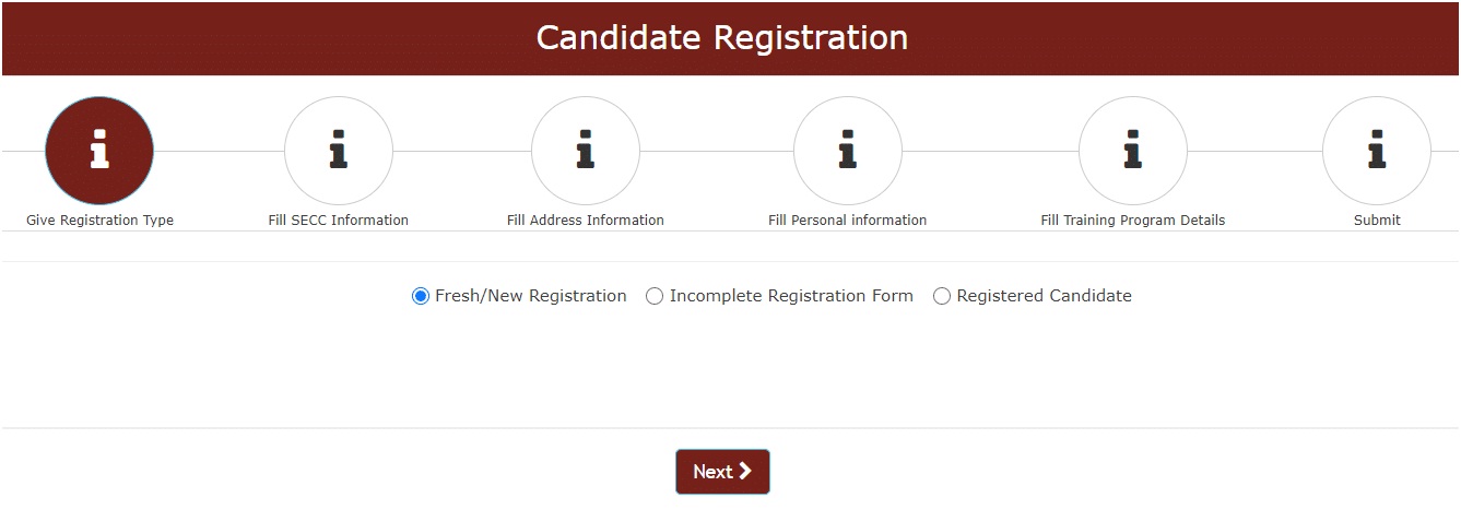 candidate registration