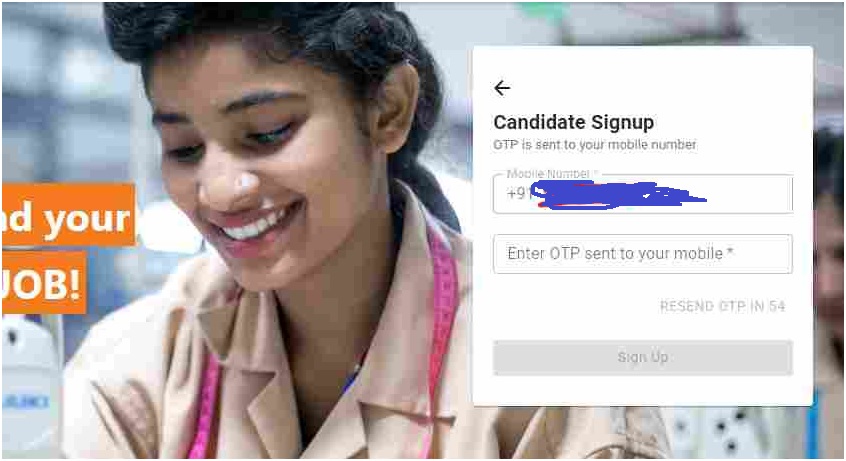 candidate sign up