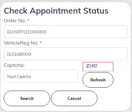 check appointment status