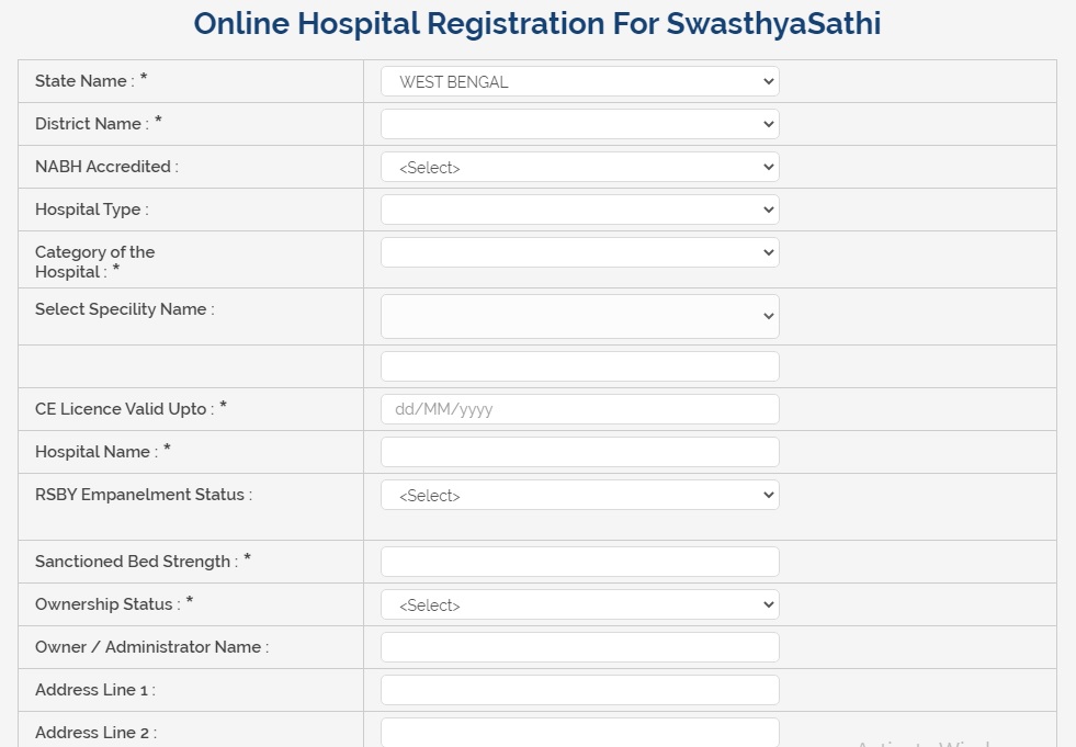 wb swasthya sathi card application form