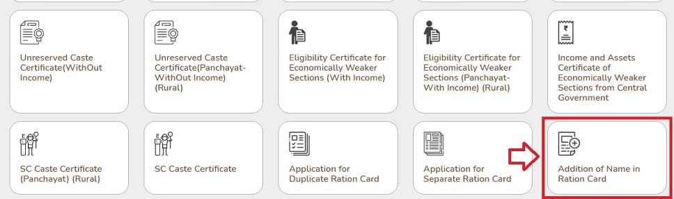 Add Name in Ration Card Online