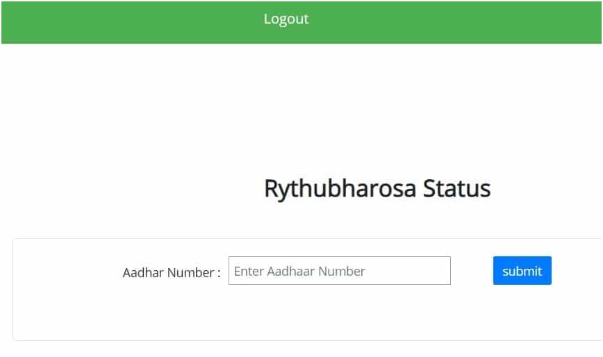 Know Your RythuBharosa Status