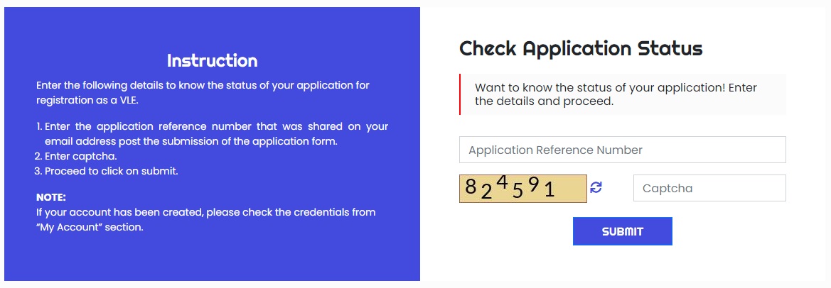 check application status