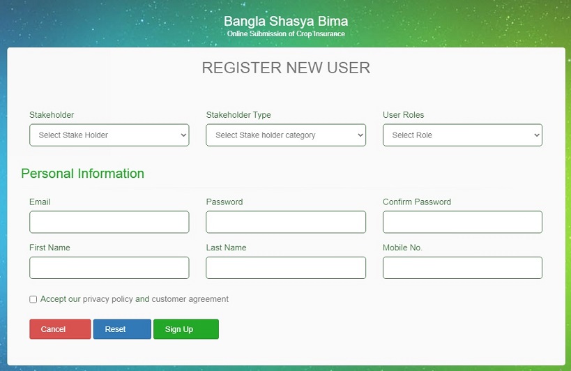 register new user
