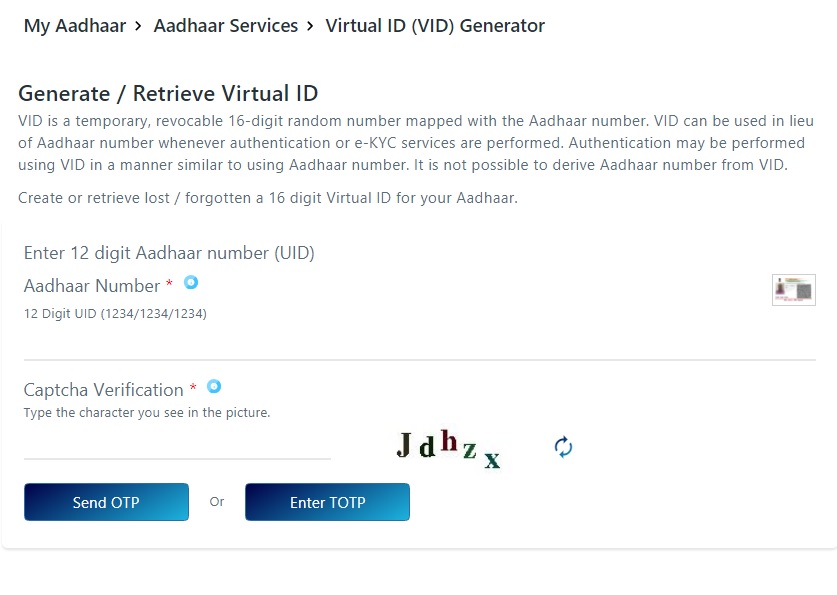 how to generate virtual id number 