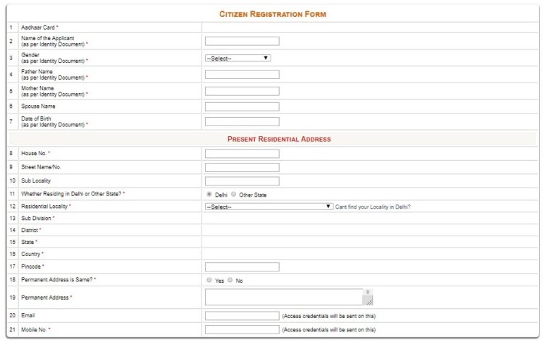 delhi fee assistance scheme 2022 online application form
