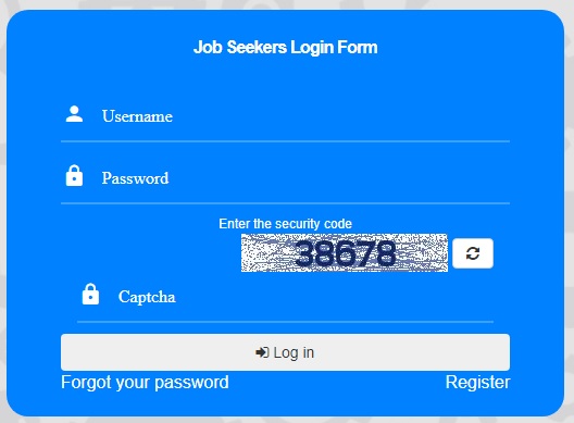 job seeker login form