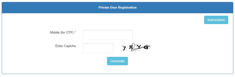 private user registration