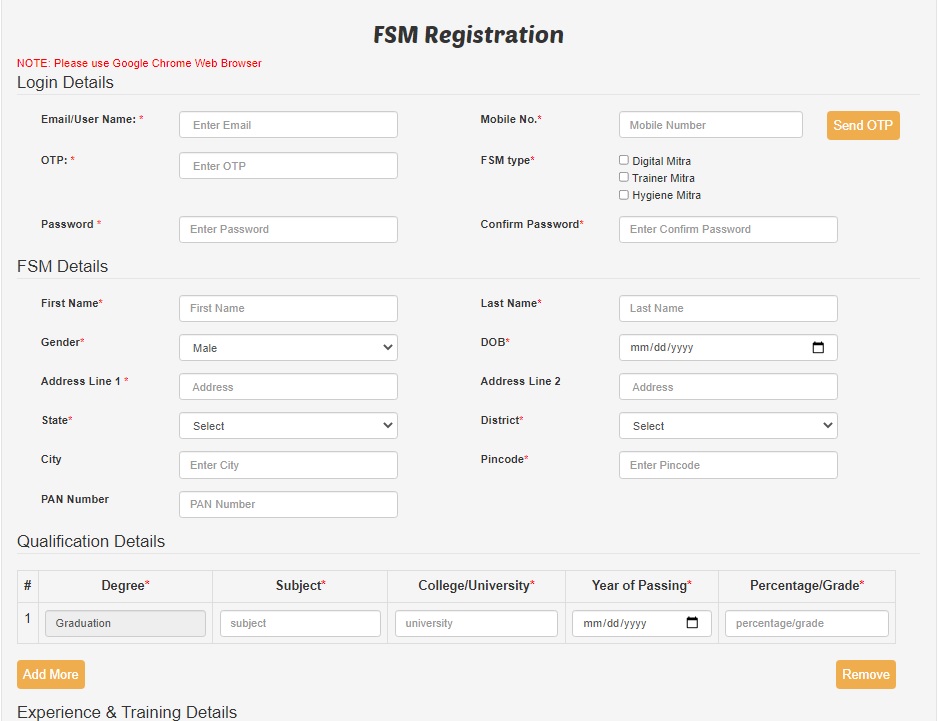 food safety mitra scheme 2024 online registration form