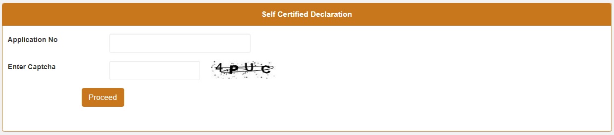 Self Certified Declaration