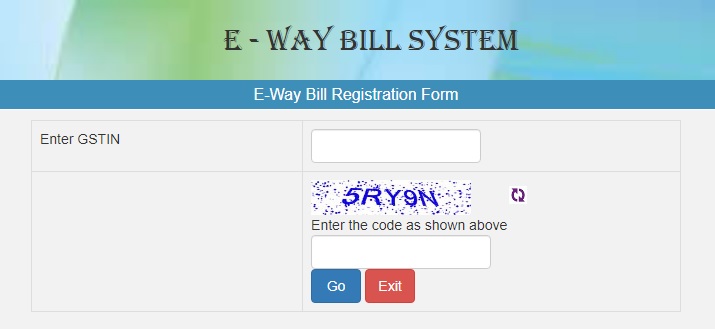 e-way bill registration form