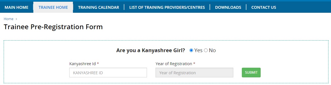 Trainee Pre-Registration Form