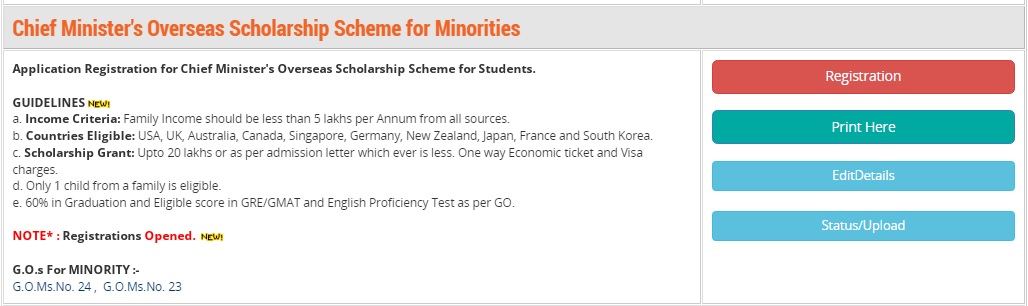 telangana cm overseas scholarship scheme 2024 apply online