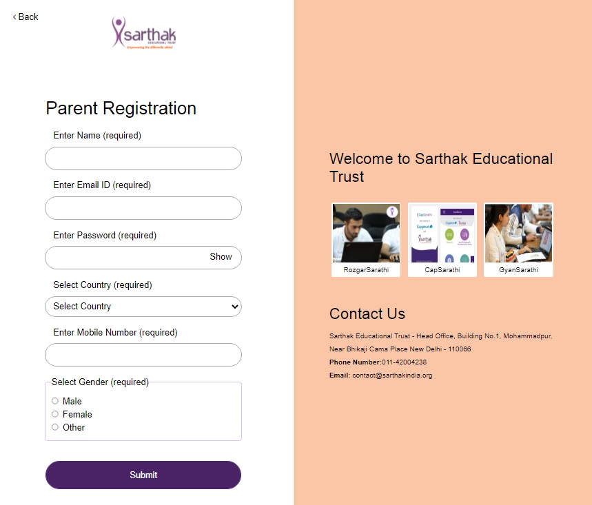 Parent Registration