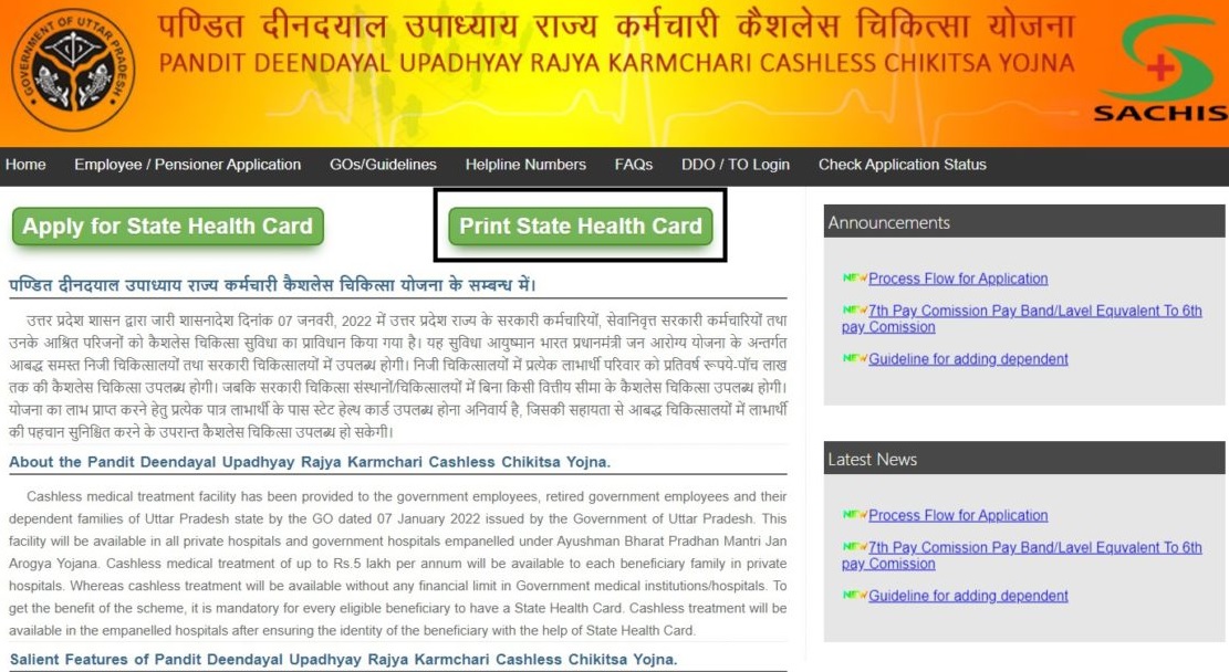 print state health card