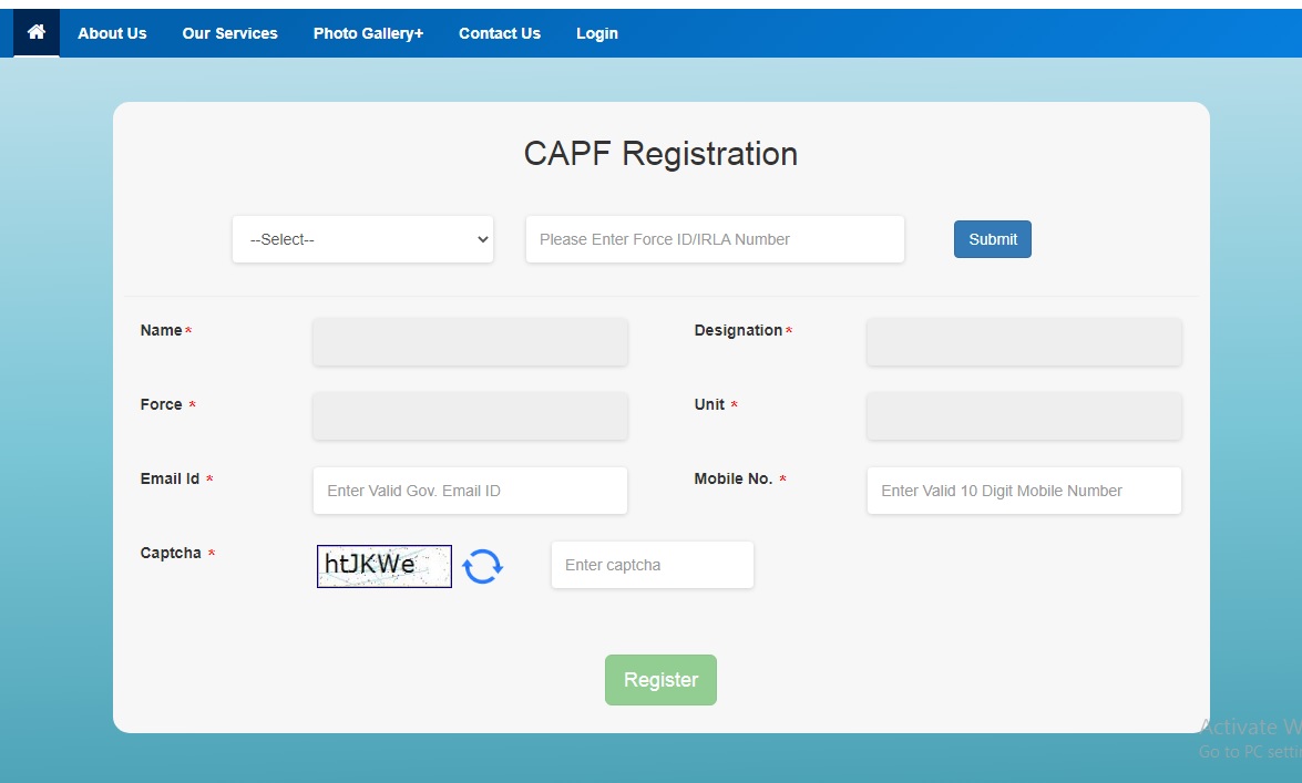 capf eawas portal registration 2024